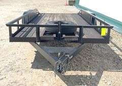 1986 STRL 16' flatbed utility trailer