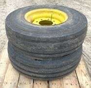 Pair of 16" 16-ply tires on 8-lug JD rims