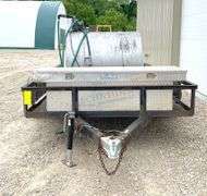 2013 12' homemade utility trailer w/ fuel tank & toolbox