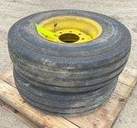 Pair of 16" 16-ply tires on 8-lug JD rims