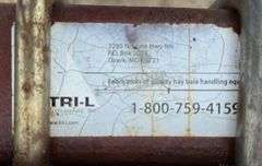 Pin on bale spear for loader w/ adjustable brackets