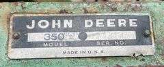 John Deere 350 3-point side delivery hay rake
