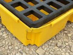 2 Eagle poly spill containment platforms, 1 has a crack