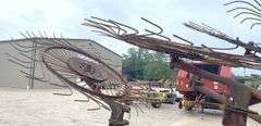 10-wheel V hay rake