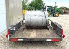 2013 12' homemade utility trailer w/ fuel tank & toolbox