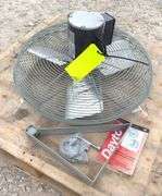 Unused Dayton 24" shop fan w/ wall mount