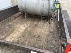 2013 12' homemade utility trailer w/ fuel tank & toolbox