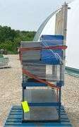 3'x2' steel work table w/ shelves & 2 organizer bins