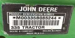 John Deere 335 riding mower