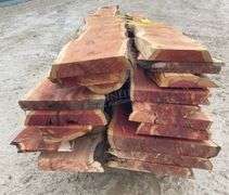Rough sawn live edge cedar lumber up to 9' long