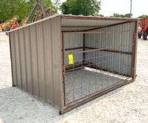 6'x8' steel skid mounted livestock shelter