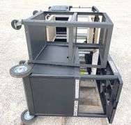 6 rolling utility carts, 5 plastic & 1 steel