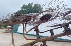 10-wheel V hay rake