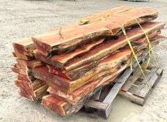 Rough sawn live edge cedar lumber up to 9' long