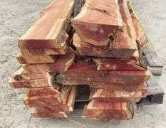 Rough sawn live edge cedar lumber up to 9' long