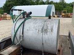 2013 12' homemade utility trailer w/ fuel tank & toolbox