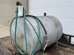 2013 12' homemade utility trailer w/ fuel tank & toolbox