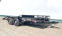 1986 STRL 16' flatbed utility trailer