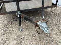 2013 12' homemade utility trailer w/ fuel tank & toolbox
