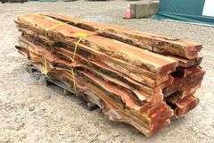 Rough sawn live edge cedar lumber up to 9' long