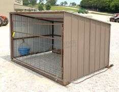 6'x8' steel skid mounted livestock shelter