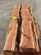 Rough sawn live edge cedar lumber up to 9' long