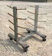 32" long rolling material rack