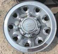 4- Ford chrome clad 16"x7" 8-lug rims w/ center caps