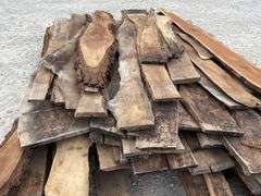 Group of rough sawn lumber, some live edge up to 12' long
