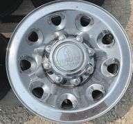 4- Ford chrome clad 16"x7" 8-lug rims w/ center caps