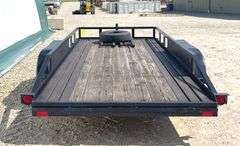 1986 STRL 16' flatbed utility trailer