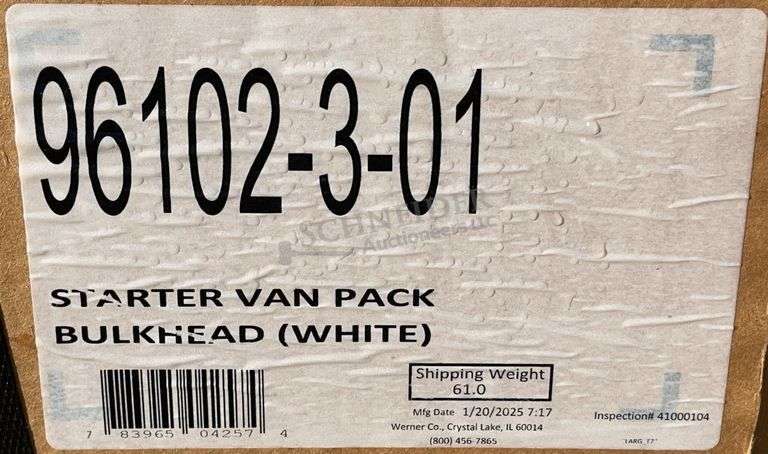 Unused Weather Guard bulkhead wall for cargo van