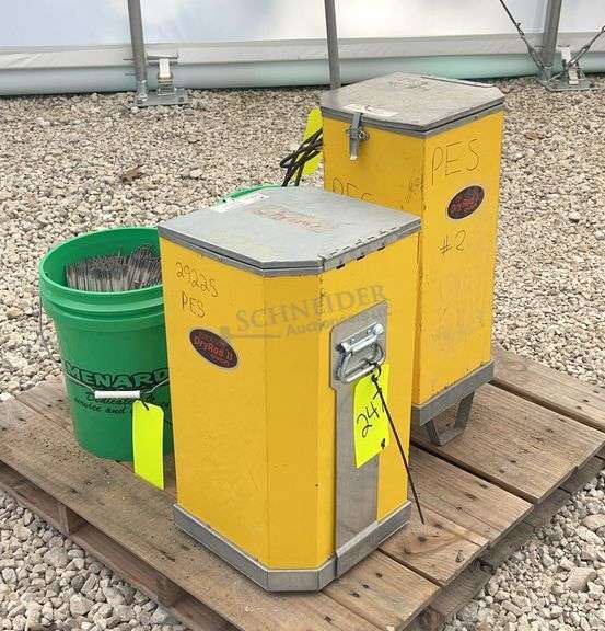 2- Phoenix DryRod II welding rod ovens & 2 buckets of welding rods