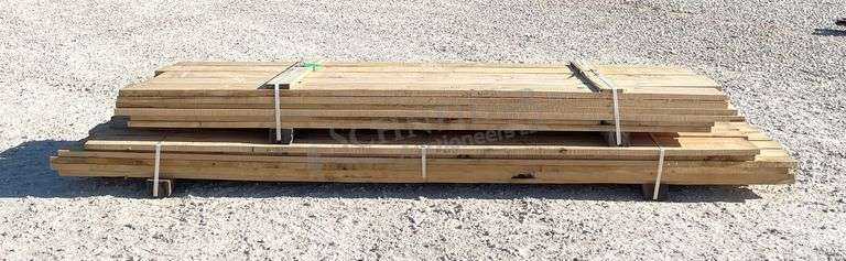 Group of rough sawn oak lumber up to 12.5' long