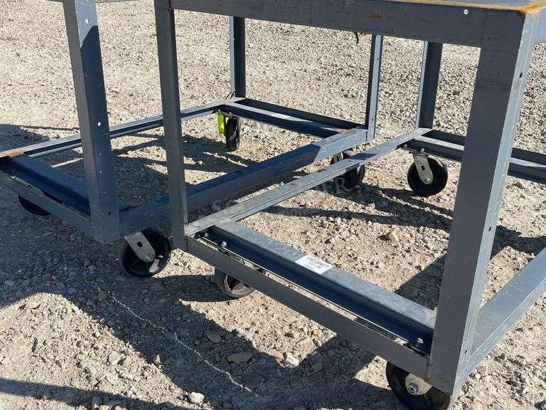 2- 30"x4' rolling steel utility carts