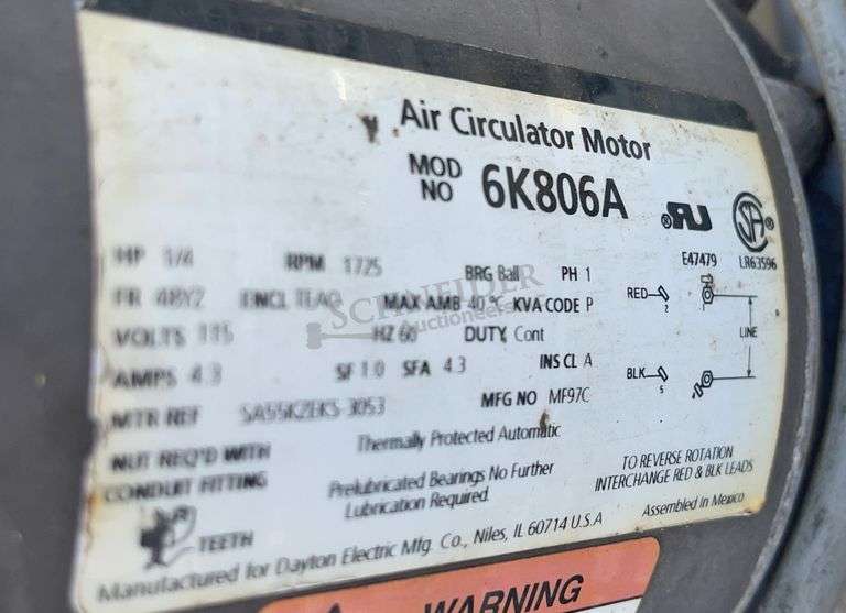 2- 24" 110 volt shop fans