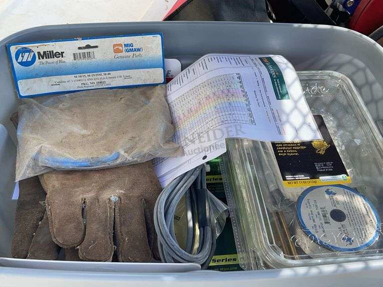 4'x4' rolling shop cart w/ welder & welding supplies