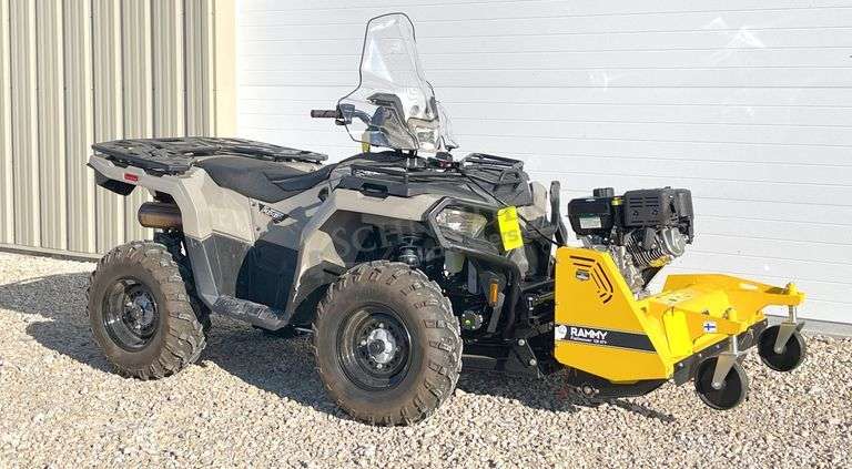 2021 Polaris Sportsman 570 ATV w/ Rammy flail mower, from the estate of Dr. Ken Buchmann