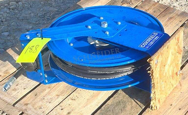 Cox Reels lube, oil & water hose reel w/ hose