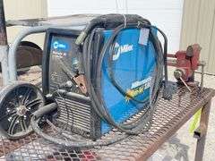 4'x4' rolling shop cart w/ welder & welding supplies