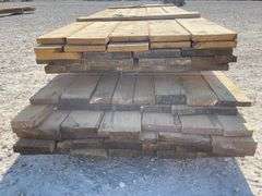 Group of rough sawn oak lumber up to 12.5' long