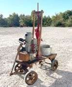 Monitor 1 1/4 hp stationary engine w/ water pump & cart