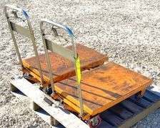 2- 17"x27" rolling hydraulic lift carts