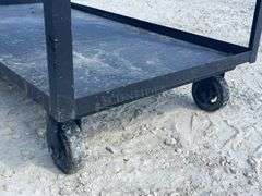 2- 30"x5' rolling steel work carts