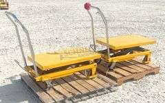 2- Wesco 20"x33" hydraulic lift carts