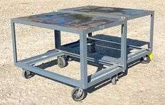 2- 30"x4' rolling steel utility carts