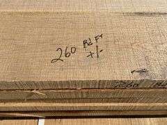 Group of rough sawn oak lumber up to 12.5' long