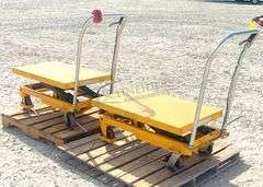 2- Wesco 20"x33" hydraulic lift carts