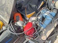 Group of corded electric shop tools