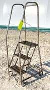 31" rolling steel utility stairs